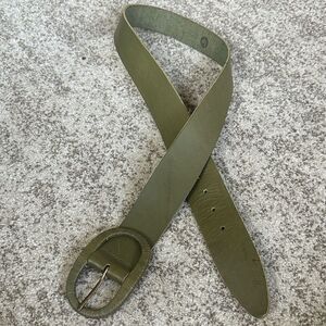 Linea Pelle Olive Leather Women’s Belt L